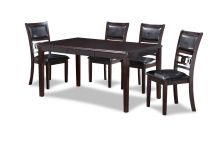 New Classic D1701-160-EBY New Classic D1701-160-EBY Gia - 5 Piece Dining Set (Table & 4 Chairs) - Ebony