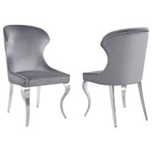 Coaster Fine Furniture 190743 Cheyanne - Upholstered Dining Side Chair (Set of 2) - Gray