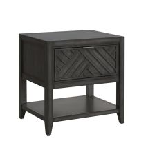 Samuel Lawrence Furniture S964-055 Lenox - Leg Nightstand With USB-C Port - Black