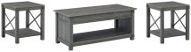 Ashley Furniture T175/9/2(2) Freedan - 3 Pc. - Coffee Table, 2 End Tables - Grayish Brown