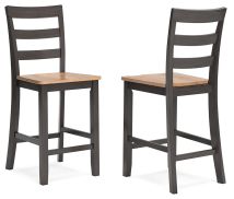 Ashley Furniture D396-124 Gesthaven - Barstool (Set of 2) - Natural / Brown
