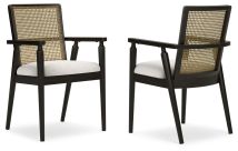 Signature Design by Ashley® D841-02A Galliden - Black - Dining Upholstered Arm Chair (Set of 2)