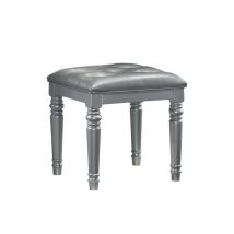 New Classic BA9698S-092 New Classic BA9698S-092 Valentino - Vanity Table Stool - Silver