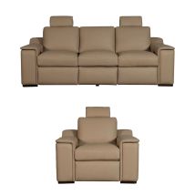 Liberty Furniture 6006FN-UPH-SOREC Liberty Furniture 6006FN-UPH-SOREC Armon - Sofa & Recliner - Oslo Fawn