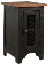 Ashley Furniture T468-7 Valebeck - Chair Side End Table - Black / Brown