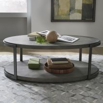 Liberty Furniture 960-OT1012 Modern View - Oval Cocktail Table - Dark Gray