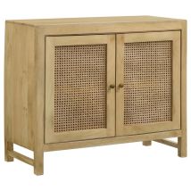 CoasterEssence 953555 Zamora - 2-Door Wood Accent Cabinet With Woven Cane - Natural