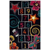 Furniture of America RG8205 Baron - 5' x 8' Area Rug Hopscotch - Multi / Black
