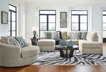 Benchcraft® 20502/02/17/21 Calnita - 3 Pc. - 2-Piece Sectional With Raf Corner Chaise, Oversized Swivel Accent Chair - Sisal