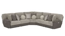 Jackson Furniture Industries 627/46/45/48/44/47-29 Rendezvous - 5 Piece Modular Sectional With 3 Reclining Seats - Umber