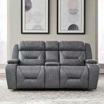 Liberty Furniture 7019BG-22P Chapman - Loveseat With Console P2 & ZG - Aline Blue Gray