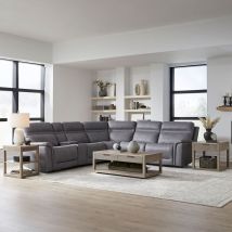 Liberty Furniture 7007BG-UPH-6PCSEC Cooper - 6 Piece Sectional - Blue Gray