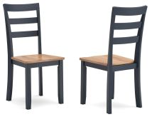 Ashley Furniture D399-01 Ashley Furniture D399-01 Gesthaven - Dining Room Side Chair (Set of 2) - Natural / Blue