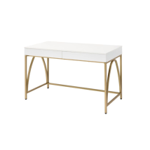 ACME 92660 Lightmane - Desk - White High Gloss & Gold