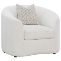 CoasterEssence 509173 Rainn - Boucle Upholstered Sloped Arm Accent Chair - Latte