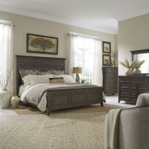 Liberty Furniture 297-BR-CPDMC Liberty Furniture 297-BR-CPDMC Paradise Valley - 4 Piece Bedroom Set (California King Panel Bed, Dresser & Mirror, Chest) - Saddle Brown