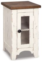 Ashley Furniture T459-7 Wystfield - Chair Side End Table - White / Brown