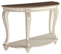 Signature Design by Ashley® T743-4 Realyn - White / Brown - Sofa Table