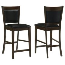 CoasterEveryday 100959 Jaden - Upholstered Counter Chair (Set of 2) - Black And Espresso