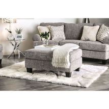 Furniture of America SM8012-OT Pierpont - Ottoman - Gray