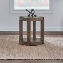 Liberty Furniture 449-OT1022 Liberty Furniture 449-OT1022 Broadmore - Round Chairside Table - Cobblestone Brown