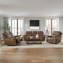 Liberty Furniture 7016CN-UPH-SOLOREC Liberty Furniture 7016CN-UPH-SOLOREC Collins - Sofa With Loveseat & Recliner - York Chestnut