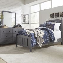 Liberty Furniture 423-YBR-FPBDM Liberty Furniture 423-YBR-FPBDM Cottage View - 3 Piece Bedroom Set (Full Panel Bed, Dresser & Mirror) - Dark Gray