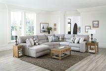 Jackson Furniture Industries 615/07/04/08/05/09/02-38 Jackson Furniture Industries 615/07/04/08/05/09/02-38 Rockport - 6 Piece Power Reclining Sectional With Lay-Back LSF Chaise And 2 Lay-Flat Reclining Seats - Gray