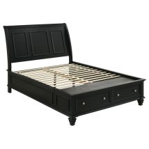 CoasterEssence 201329Q Sandy Beach - Wood Queen Storage Panel Bed - Black