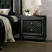 Furniture of America CM7584N Demetria - Nightstand - Metallic Gray