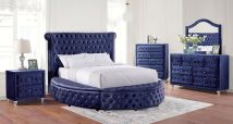 Furniture of America CM7178BL-EK-BED Sansom - Eastern King Bed - Blue