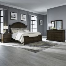 Liberty Furniture 512-BR-QPSDMN Liberty Furniture 512-BR-QPSDMN Arden Road - 4 Piece Bedroom Set (Queen Poster Bed, Dresser & Mirror, Nightstand) - Satin Cherry