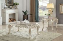 ACME 82440 Gorsedd - Coffee Table - Marble & Antique White