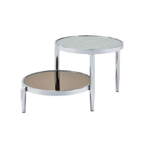 ACME LV00572 Abbe - Coffee Table - Glass & Chrome Finish