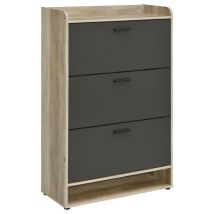 CoasterEveryday 950404 Denia - 3-Tier Engineered Wood Shoe Cabinet - Gray