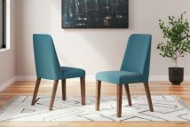 Signature Design by Ashley® D615-03 Lyncott - Blue / Brown - Dining Uph Side Chair (Set of 2)