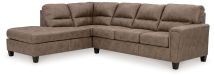 Signature Design by Ashley® 94004S3 Navi - Fossil - 2-Piece Sectional Sofa Sleeper With Laf Corner Chaise