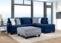 Furniture of America SM5175-SECT Waldport - Sectional - Navy