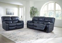 Ashley Furniture U43809/87/74 Ashley Furniture U43809/87/74 Leesworth - 2 Pc. - Power Reclining Sofa, Power Reclining Loveseat - Ocean