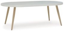 Ashley Furniture P798-625 Seton Creek - Oval Dining Table With Umb Opt - White