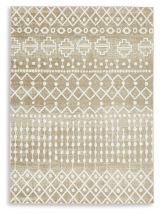 Ashley Furniture R406222 Bunchly - 5' x 7' Rug - Tan / Brown / Cream