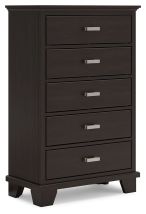 Signature Design by Ashley® B441-46 Covetown - Dark Brown - Five Drawer Chest