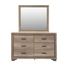 Liberty Furniture 439-BR-DM Sun Valley - Dresser & Mirror - Light Brown