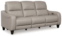 Signature Design by Ashley® U7531215 Mercomatic - Gray - Power Reclining Sofa With Adj Headrest