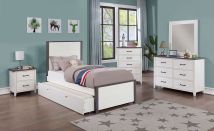 Furniture of America CM7467WH-F-BED Priam - Full Bed - White / Gray