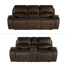New Classic 20-093-2NP New Classic 20-093-2NP Brookings - 2 Piece Manual Sofa & Loveseat - Brown