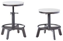 Signature Design by Ashley® D440-224 Torjin - Vintage White - Swivel Stool (Set of 2)