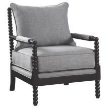 CoasterElevations 903824 Blanchett - Upholstered Bobbin Accent Chair - Gray And Black