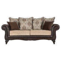 Coaster Fine Furniture 508571 Elmbrook - Upholstered Rolled Arm Sofa - Brown