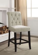 Furniture of America CM3564PC-2PK Izzy - Counter Height Chair (Set of 2) - Beige / Antique Black